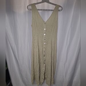 Express Cream Striped Sleeveless Top